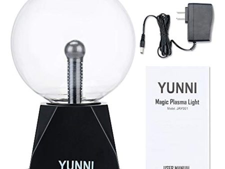 YUNNI Plasma Ball Light 6 Inch Plasma Lamp, Lightning Ball Touch & Sound Sensitive, Glass Magic Ball Lamp Nebula Sphere Globe Novelty Toy for Decorations Kids Bedroom Gifts (AC Powered, Plug-in) Cheap