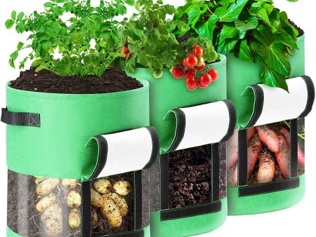 Allstar Innovations Potato Grow Bags, 2 Pack 10 Gallon Plant Growing Bags with Flap and Handles for Potato Tomato Carrot Onion Hot on Sale