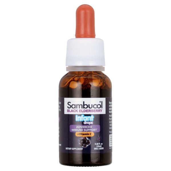 Sambucol Black Elderberry Immune Support Infant Drops with Vitamin C - .68 oz For Sale