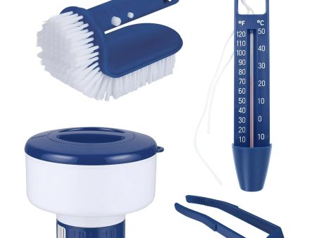 Mainstays Blue & White 4-Piece Swimming Pool Maintenance Kit Discount