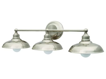 Better Homes & Gardens Triple Sconce Modern Farmhouse, Satin Nickel Finish on Sale