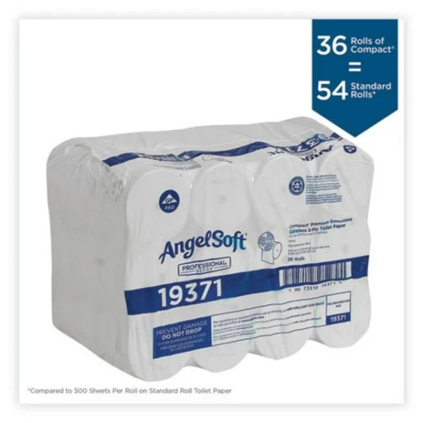 Angel Soft Professional Series Compact 2-Ply Toilet Tissue 36 Case Fashion