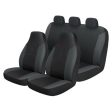 Front and Rear Seat Covers , 3 Pieces, Black For Cheap