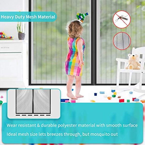 MILLETER Magnetic Screen Door, Full Frame Door Curtain with Heavy-Duty Mesh, Self Sealing Hands Free Easy Velcro Tape Installation, Pet and Kid Friendly, Fits Door Size 38   x 82   Online now