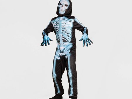 Kids X-Ray Skeleton Halloween Costume, Size S Online Hot Sale