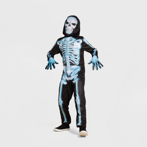 Kids X-Ray Skeleton Halloween Costume, Size S Online Hot Sale