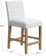 Classic Counter Height Bar Stool, Cream Mini Grid Pattern Cheap