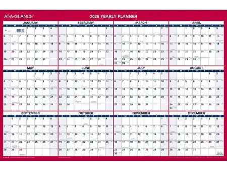 2025 AT-A-GLANCE 36  x 24  Yearly Wall Calendar, Reversible on Sale