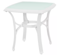 Hampton Bay 20 in. Ashbury White Side Table For Cheap