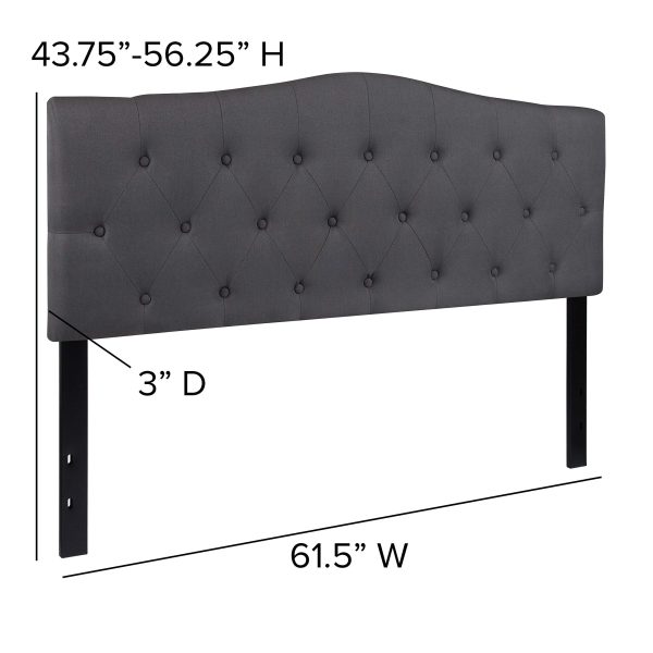 Flash Furniture Cambridge Tufted Upholstered Queen Size Headboard For Sale