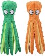 IDekooror  Dog Squeaky Toys Octopus - No Stuffing Crinkle Plush Dog Toys for Puppy Teething, Durable Interactive Dog Chew Toys for Small to Medium Dogs Training and Reduce Boredom, 2 Pack(Green+Orange) For Sale