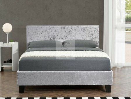 Emma Crushed Velvet Italian Designer Leather Bed Online now