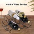 RiteSune Wine Rack Countertop, 9 Bottle Honeycomb Modern Tabletop Wine Bottle Holder for Wine Storage For Sale