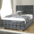 Leya Cube Fabric Upholstered Bed Frame Sale