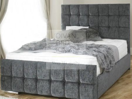 Leya Cube Fabric Upholstered Bed Frame Sale