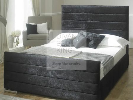 Mariana Velvet Fabric Upholstered Bed Frame For Discount