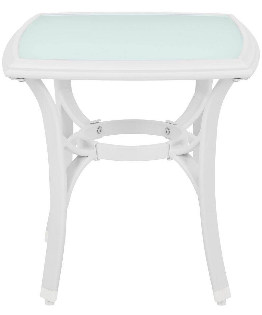 Hampton Bay 20 in. Ashbury White Side Table For Cheap