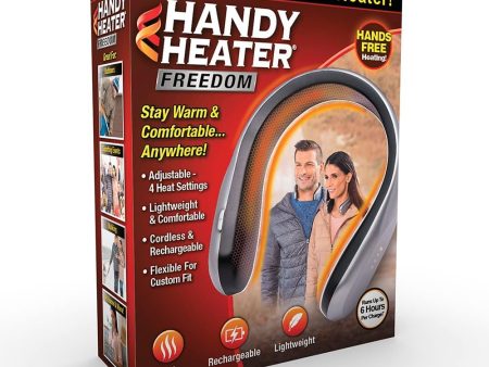 Ontel Handy Heater Freedom - Wearable Neck Heater for Cold Winters, 4 Heat Settings & Comfort-Heat Technology, Cordless Personal Heater for On-the-Go Heating, USB Rechargeable, 6 Hour Battery Life Supply