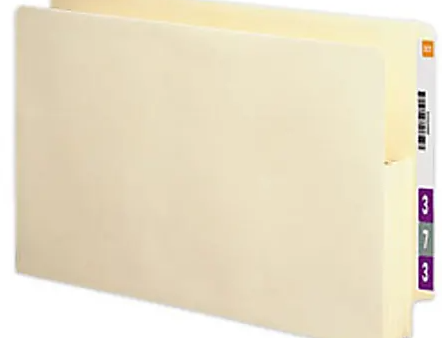 End-Tab File Pockets , Legal Size (8 1 2  x 14 ), 3 1 2  Expansion, Manila, Box Of 25 on Sale