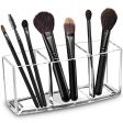 Weiai Acrylic Makeup Brush Organizer Holder Clear Cosmetic Brushes Storage with 3 Slots Online