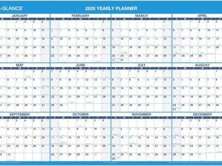 2025 AT-A-GLANCE 48  x 32  Yearly Dry Erase Wall Calendar Supply