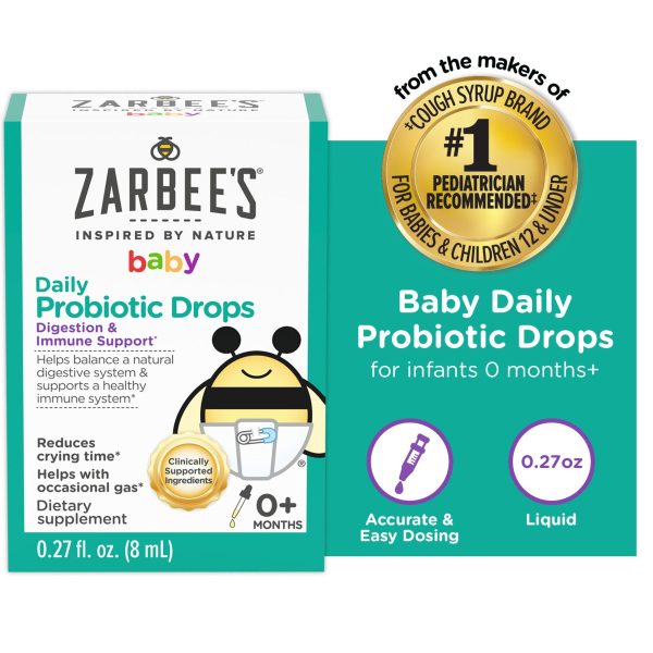 Zarbee s Baby Probiotic Drops, Digestion & Immune Support*, 0.27 fl oz Online now