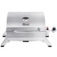 Royal Gourmet GT1001 Stainless Steel Portable Grill, 10000 BTU BBQ Tabletop Gas Grill with Folding Legs and Lockable Lid, Outdoor Camping, Deck and Tailgating, Silver on Sale