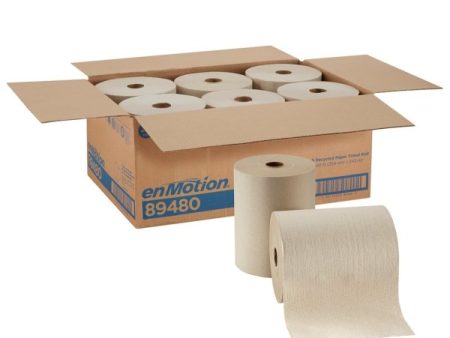 Recycled Paper Towel Roll 1-Ply, Brown, 6 Pack Online Hot Sale