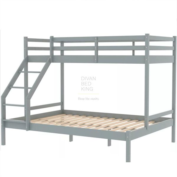 Pacifico Triple Sleeper Grey Wooden Detachable Bunk Bed Discount