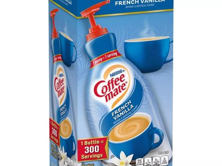 Nestle Coffee mate Liquid Creamer Pump, French Vanilla, Best By: 1 25 For Sale