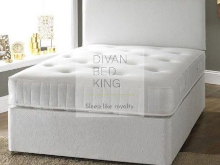 George Divan Fabric Bed with Luxury Hand Tufted Damask Mattress Discount