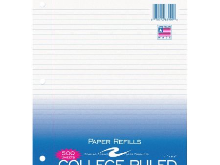 FILLER PAPER 8.5 x11  COLLEGE RULED WITH MARGIN For Sale