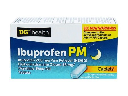 DG Health Ibuprofen PM Caplets, 80 Count For Sale