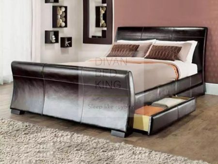 Marisa 4 Drawers Leather Storage Sleigh Bed on Sale