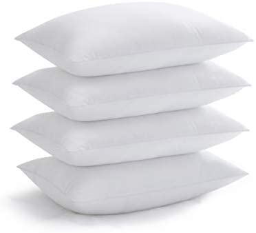 Acanva Basic Bed Pillow Soft Rest Cushion Stuffer for Sleeping, King 20  x 36 , White, 4 Pack Online now