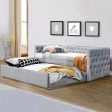 Halvor Plush Velvet 2 Seater Chesterfield Daybed Sofa Bed Trundle Guest Bed on Sale