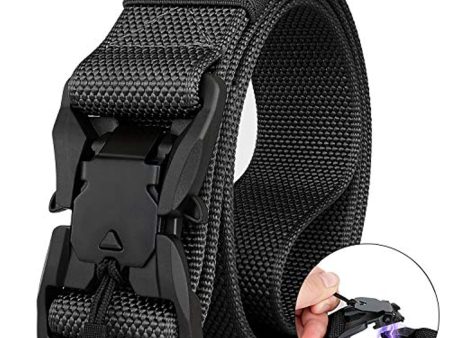 IDEATECH Tactical Belt, 3.8 cm, Quick Release Heavy Duty Tactical Belt for Men, Tactical Belt for Cargo Trousers, Men, Black Magnetic, M Waist 36-42 Inches Online Sale