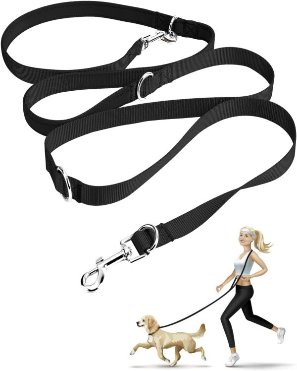 Oneisall Hands Free Dog Leash,Multifunctional Dog Training Leash,8ft Nylon Double Leash for Puppy Small Medium Service Dogs Discount