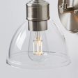 Better Homes & Gardens Glass Sconce Wall Light, Satin Nickel Finish Hot on Sale