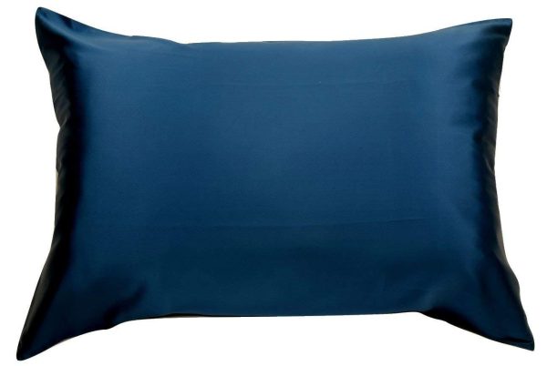 100% Silk Pillowcase for Hair Luxury 25 Momme Mulberry Silk Queen (Navy Blue) For Sale