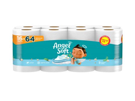 Angel Soft Toilet Paper Mega Rolls With Fresh Ocean Breeze Scent, 16 Ct Online now