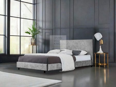 Emmerson Fabric Upholstered Low Rise Bed Frame For Sale