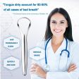 BASIC CONCEPTS 2-Pack Tongue Scraper, 100% Useful Surgical Stainless Steel Tongue Cleaner for Both Adults and Kids, Professional Reduce Bad Breath Metal Tongue Scrapers Discount