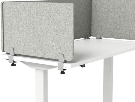 VaRoom Acoustic Desktop Privacy Divider, 23”W x 18”H Sound Absorbing Clamp-on Cubicle Desk Divider Partition Panel in Light Grey Tackable Fabric Online now