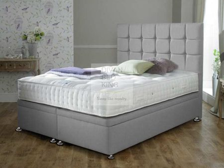 Leya Luxury Ottoman Divan Bed with Cube Floor Standing Headboard Option Supply