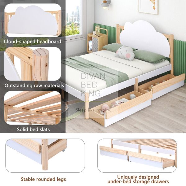 Pedram Wooden Storage Bed Frame with 2 Drawers Included Fashion