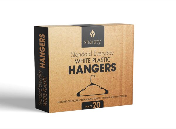 Sharpty White Plastic Hangers | Plastic Clothes Hangers For Discount