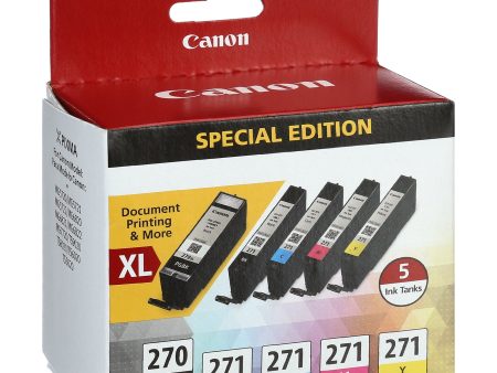 Canon PGI 270 XL CLI 271 5 Pack, Missing 271 Black on Sale