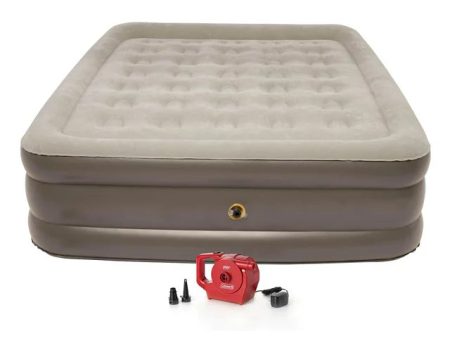 18in Raised Air Mattress, with Rechargeable Pump, Queen Online now