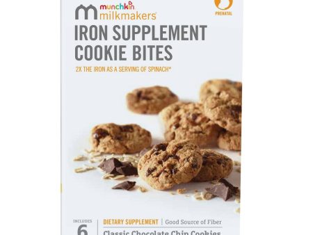 Munchkin Milkmakers Prenatal Iron Supplement Cookie Bites - Chocolate Chip on Sale